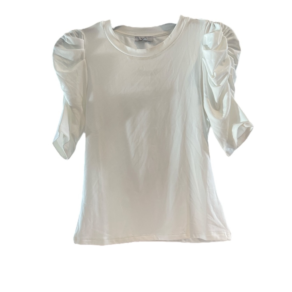 White Puffy Sleeve Top